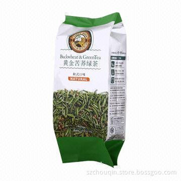 Tea packing bag with two gusset, light-proof, 0.12mm thickness, good printing